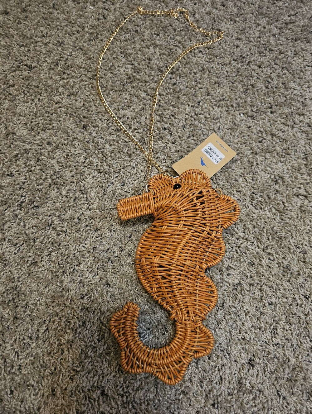 Tommy Bahama Wicker Seahorse Bag Nwt - Picture 2 of 3
